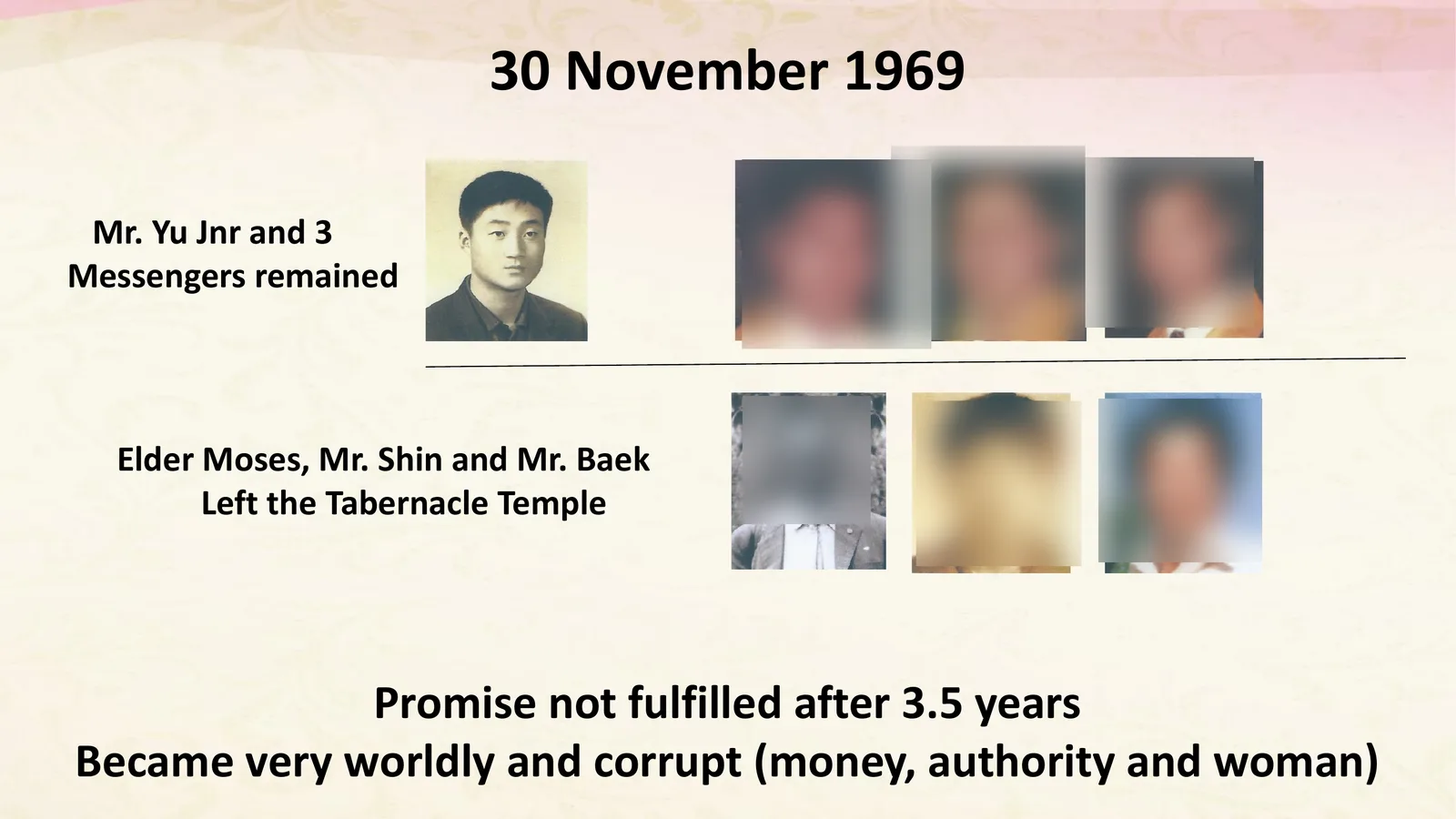 Training-deck page dated 30 November 1969 with photos of people whose faces are blurred.